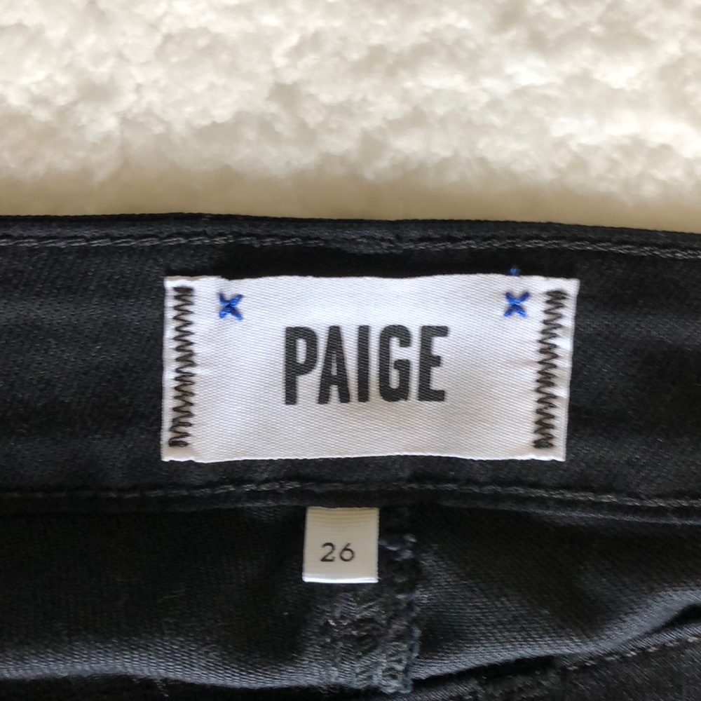 PAIGE Coated Leather Look Jeans - Picture 6 of 13